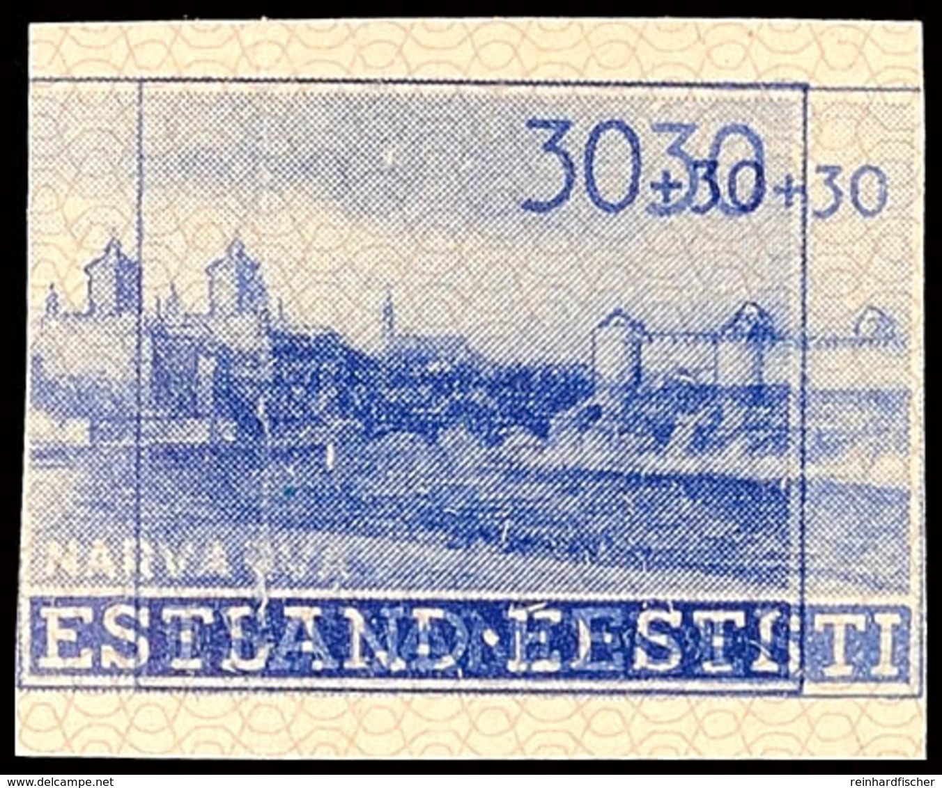 30+30 K. Ungezähnt Mit Doppeldruck Tadellos Postfrisch, Mi. 180.-, Katalog: 6UDD ** - Estland