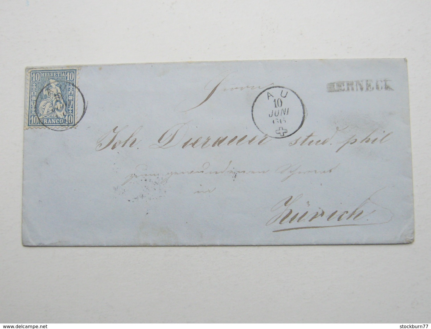 1866 ,  BERNECK , Einzeiler Auf Brief Mit Stempel AU , Rs. Bahnpoststempel , Recht Selten - Lettres & Documents