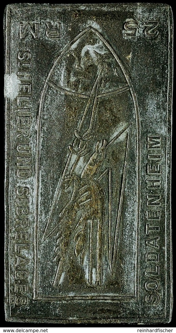 Wertmarke (Bronze-Token) über 25 Reichsmark Für Die Soldatenheime St. Helier Und St. Brelades Auf Jersey; Sehr Selten - 2. WK