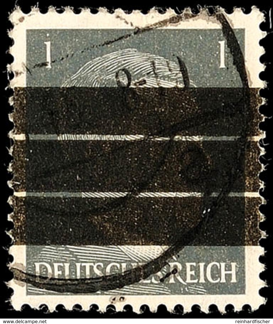 1 Pfg Hitler, Aufdruck Drei Balken, Tadellos Mit Stempel Von Barsinghausen, Mi. 350.-, Katalog: 1II O - Barsinghausen