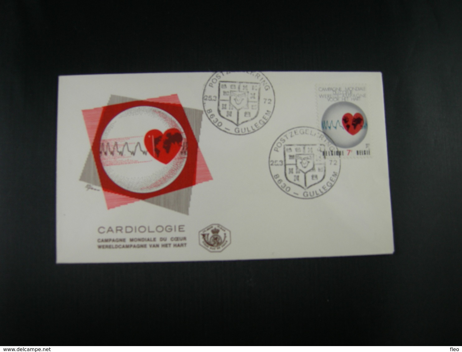 BELG.1972 1619 FDC  "Campagne Voor Het Hart/Campage Du Coeur" - 1971-1980