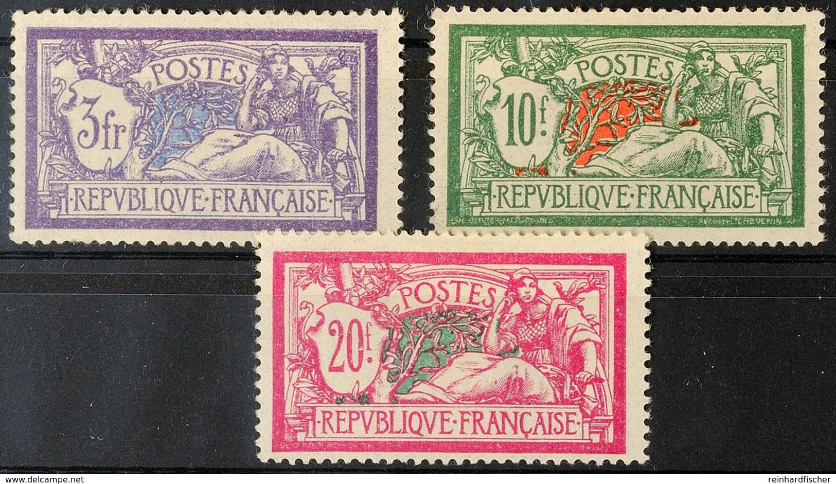 3 Fr. - 20 Fr. Allegorie, Tadellos Ungebraucht, Mi. 700.- Für **, Katalog: 181/83 * - Other & Unclassified