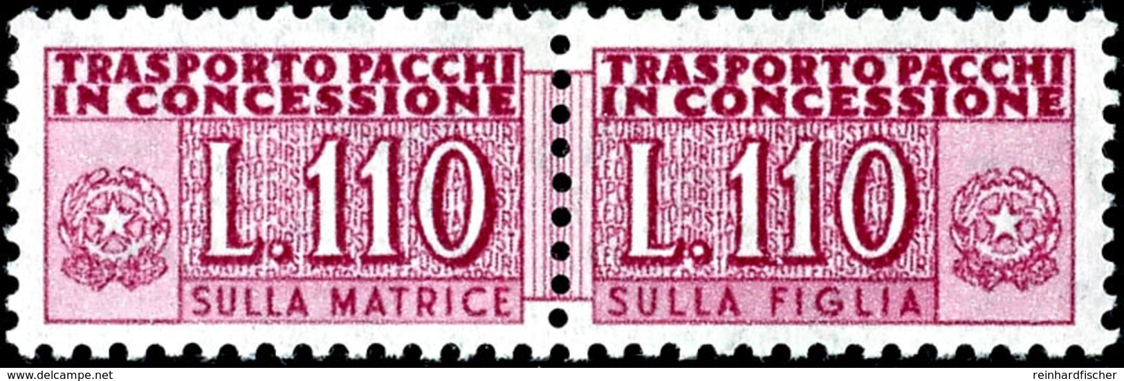 110 L. Rotlila, Wz. 4, Tadellos Postfrisch, Mi. 450.-, Katalog: 8 ** - Sonstige & Ohne Zuordnung