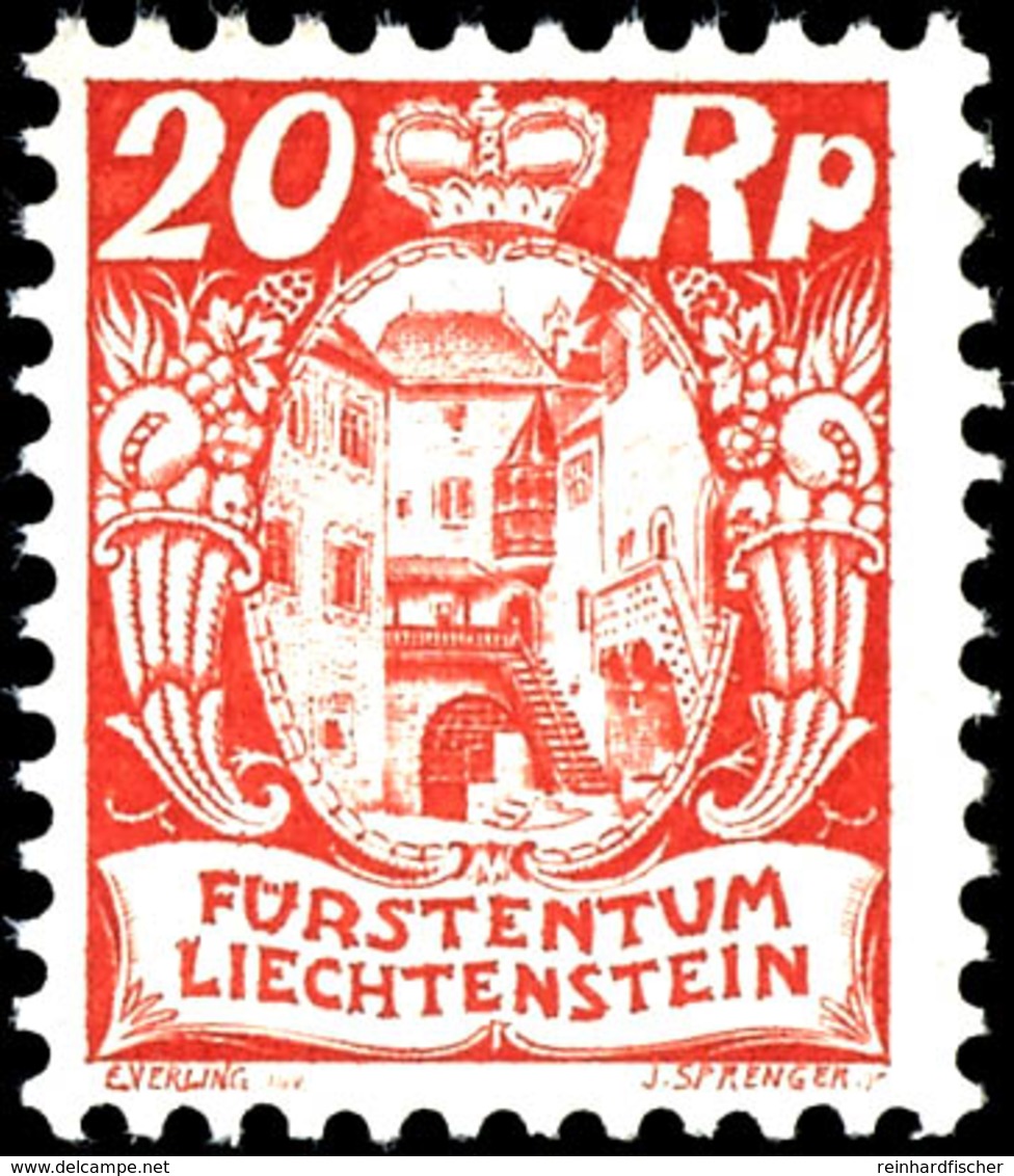 2 1/2 - 20 Rp. Winzer Und Schloß, Postfrisch Komplett Luxus, Mi. 260.-, Katalog: 65/70 ** - Liechtenstein