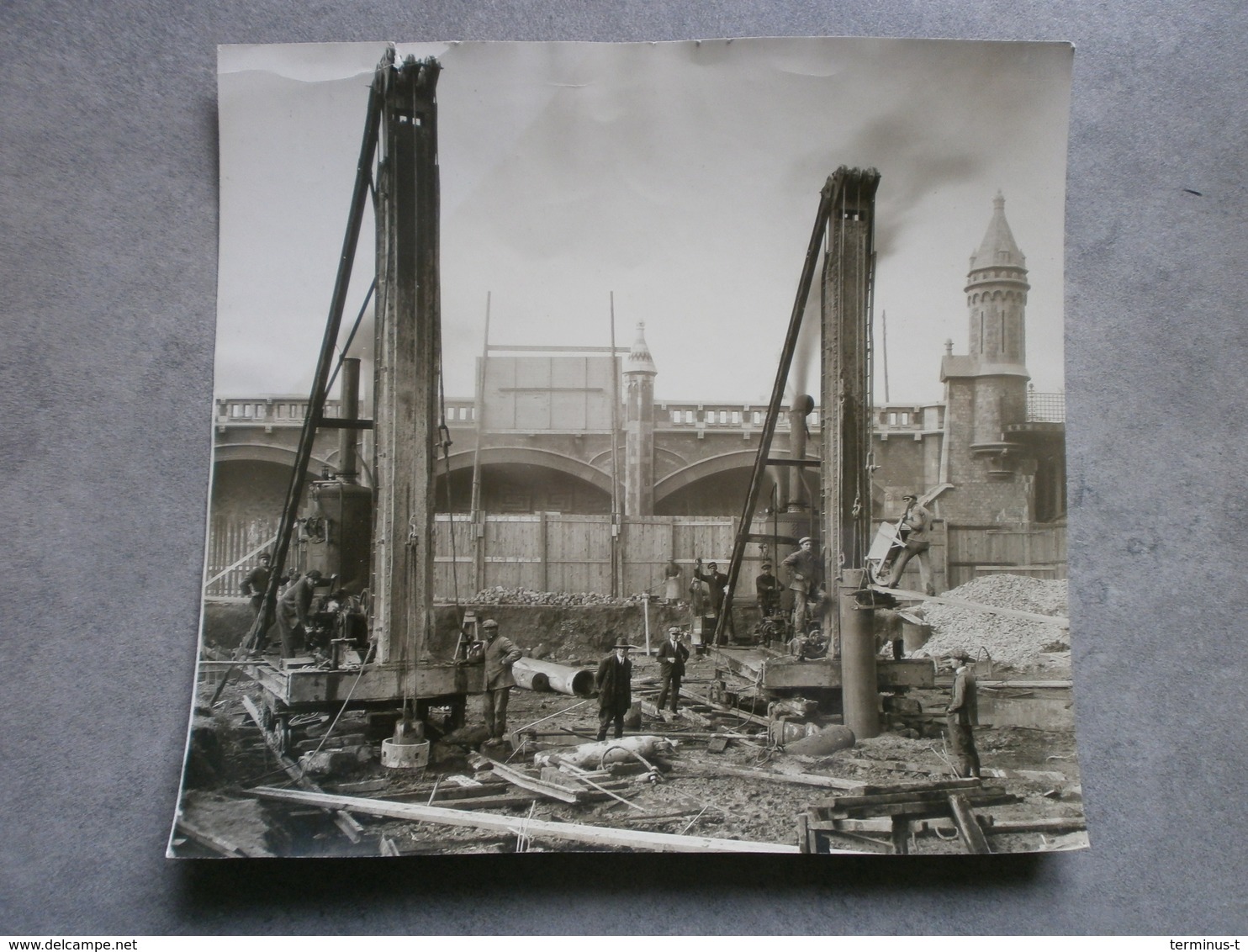 Antwerpen: Bouwwerken Synagoge 1925 (originele Foto) - Lieux