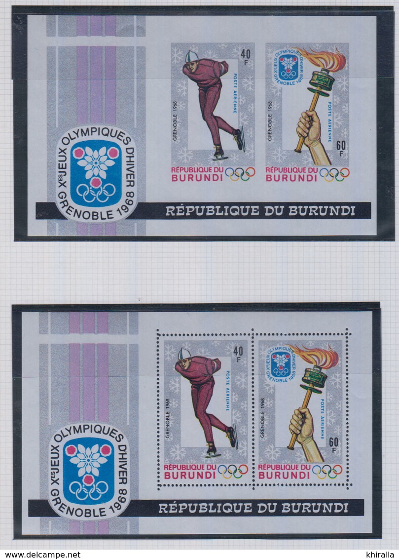 BURUNDI       1968     10é Jeux Olympiques D'hiver A Grenoble      PA   N° 23        COTE     8 € 00 - Neufs