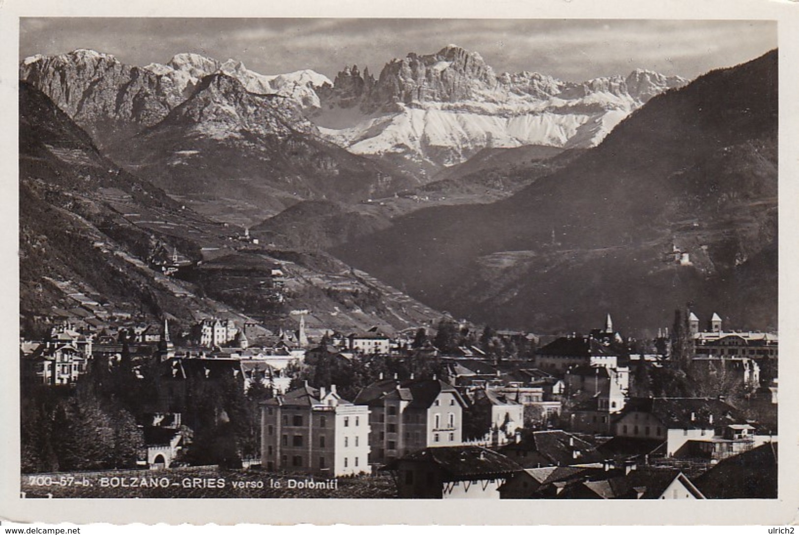 AK Bolzano - Gries - Verso Le Dolomiti - Stempel Ristorante Wendlandt - 1937 (38191) - Bolzano (Bozen)