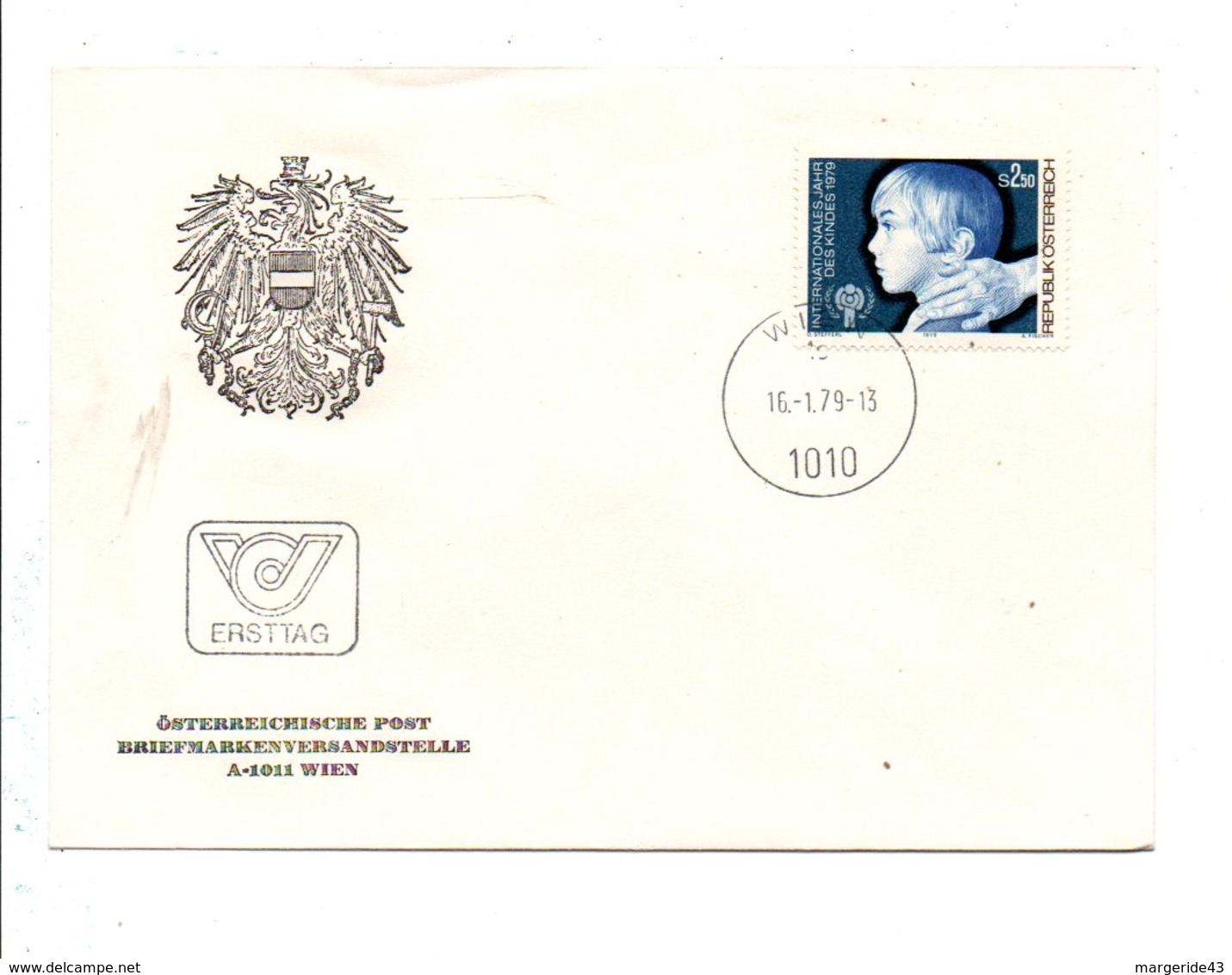 AUTRICHE FDC 1979 ANNEE INTERNATIONALE DE L'ENFANT - FDC