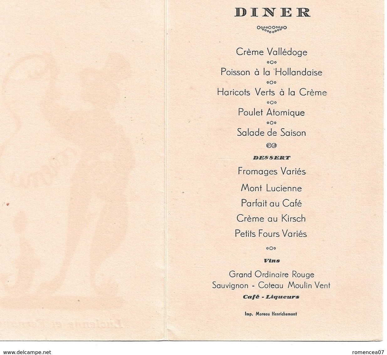 MENU ANCIEN - Mariage Entre Lucienne Et Fernand Le  9 Novembre1946 - Prestidigitateur - Otarie Jonglant -Artiste, Cirque - Menú