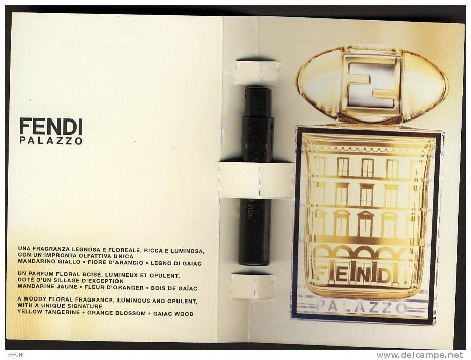 "Fendi, Palazzo", Eau De Parfum, Vaporisateur, 1 Ml, 0,03 FL OZ. - Echantillons (tubes Sur Carte)