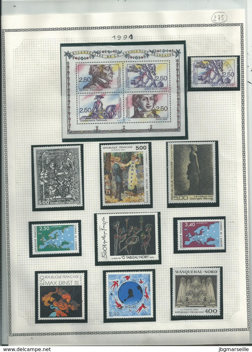 13 Timbres Neufs (sans Traces De Charnières) De 1991  Sur 1 Feuillet D'album.......à Voir - Ungebraucht