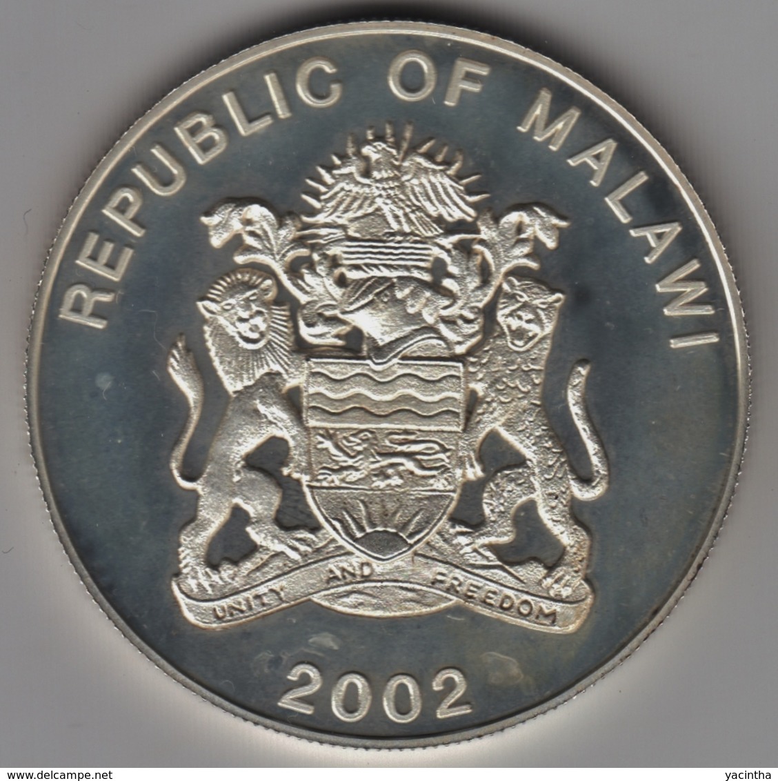 Malawi   10  Kwacha  2002   Antilope   Proof  Zilver - Malawi