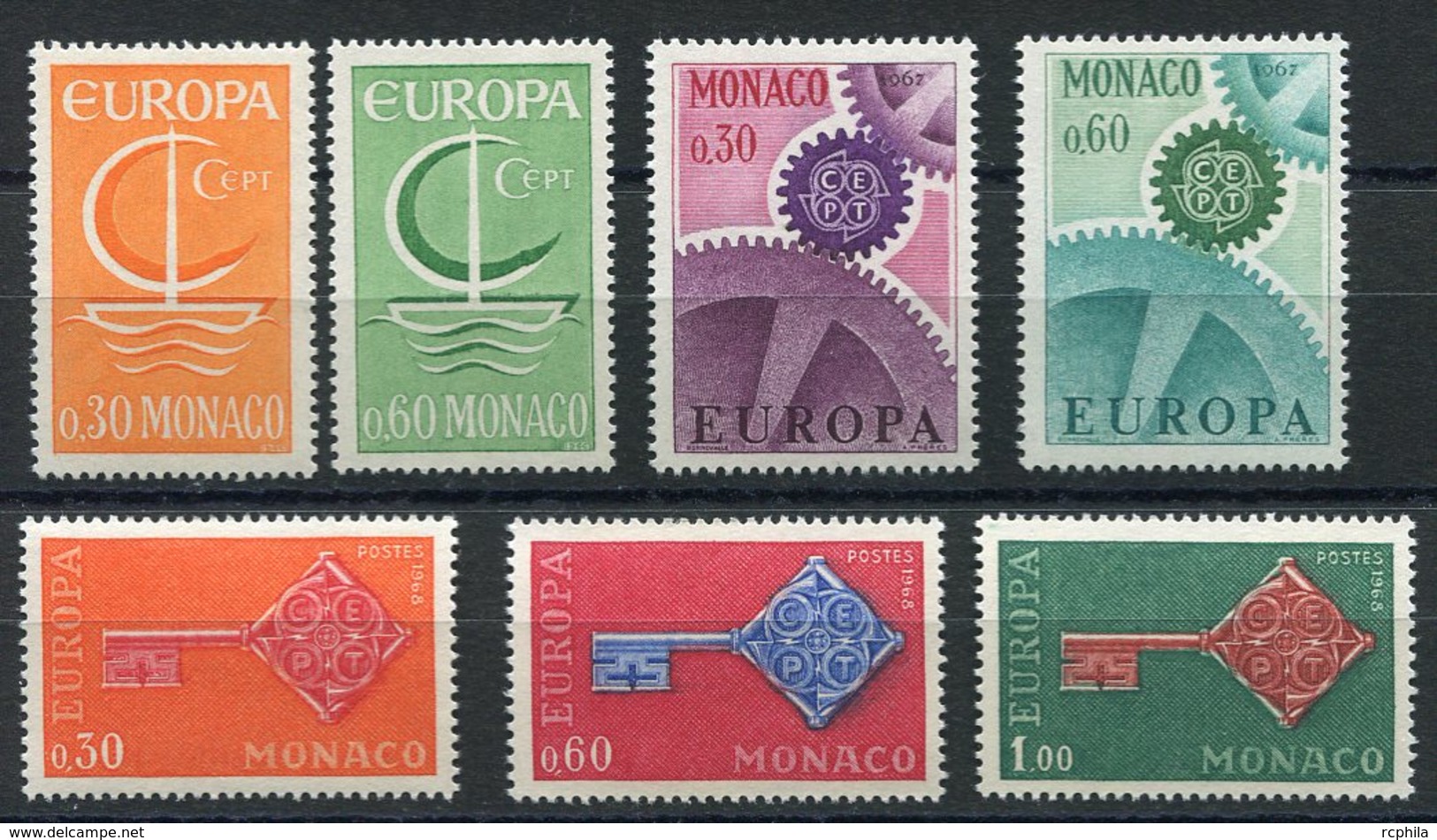 RC 10720 MONACO EUROPA 19966 1967 1968 NEUF ** TB - Unused Stamps