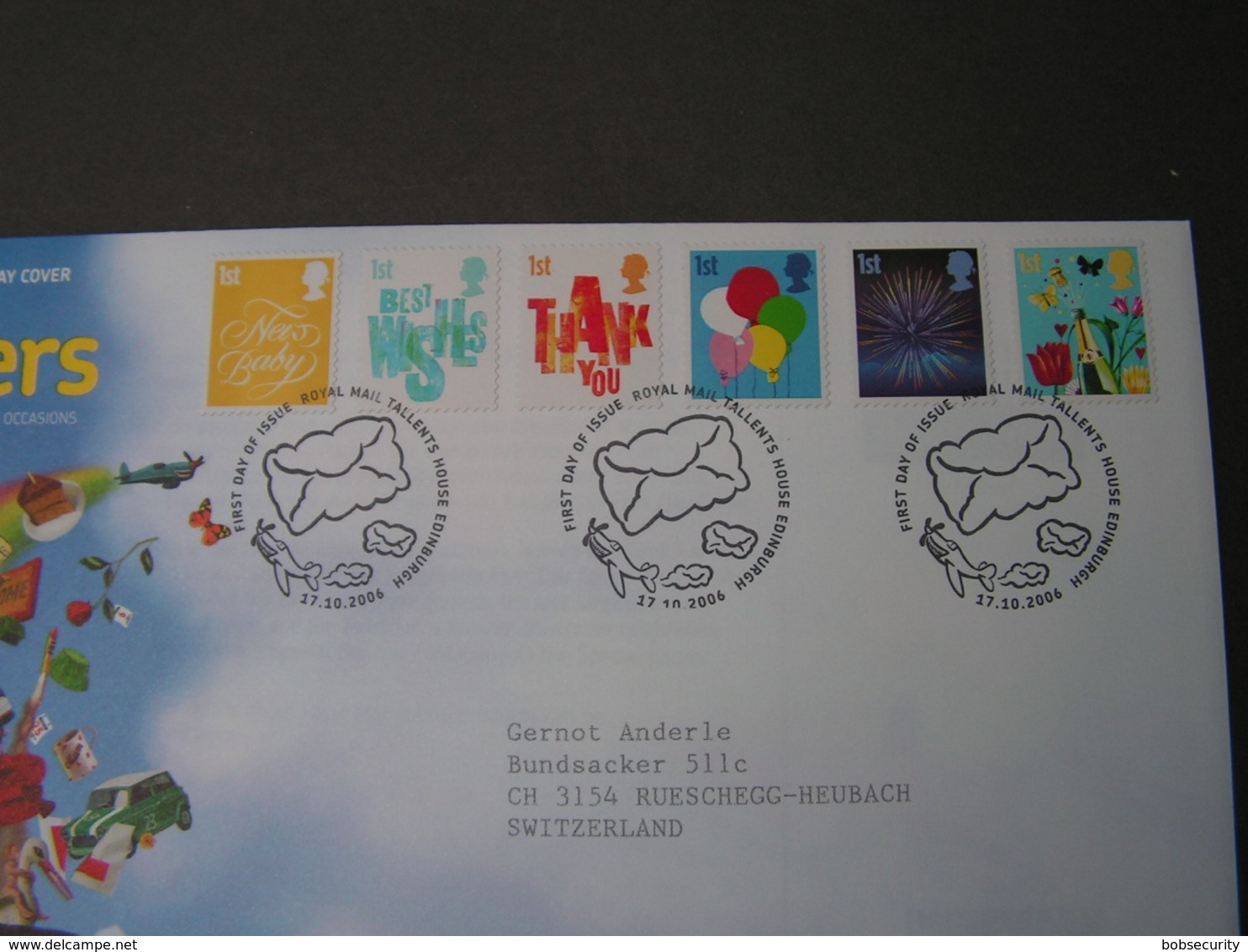 GB FDC  2006 Smilers 2451-2456 - 2001-2010 Dezimalausgaben