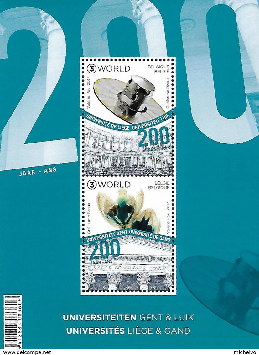 Belg. 2017 - COB N° 4708 Et 4709 ** - L'université D'hier Et Aujourd'hui  (timbres Du Feuillet N° 253) - Nuevos