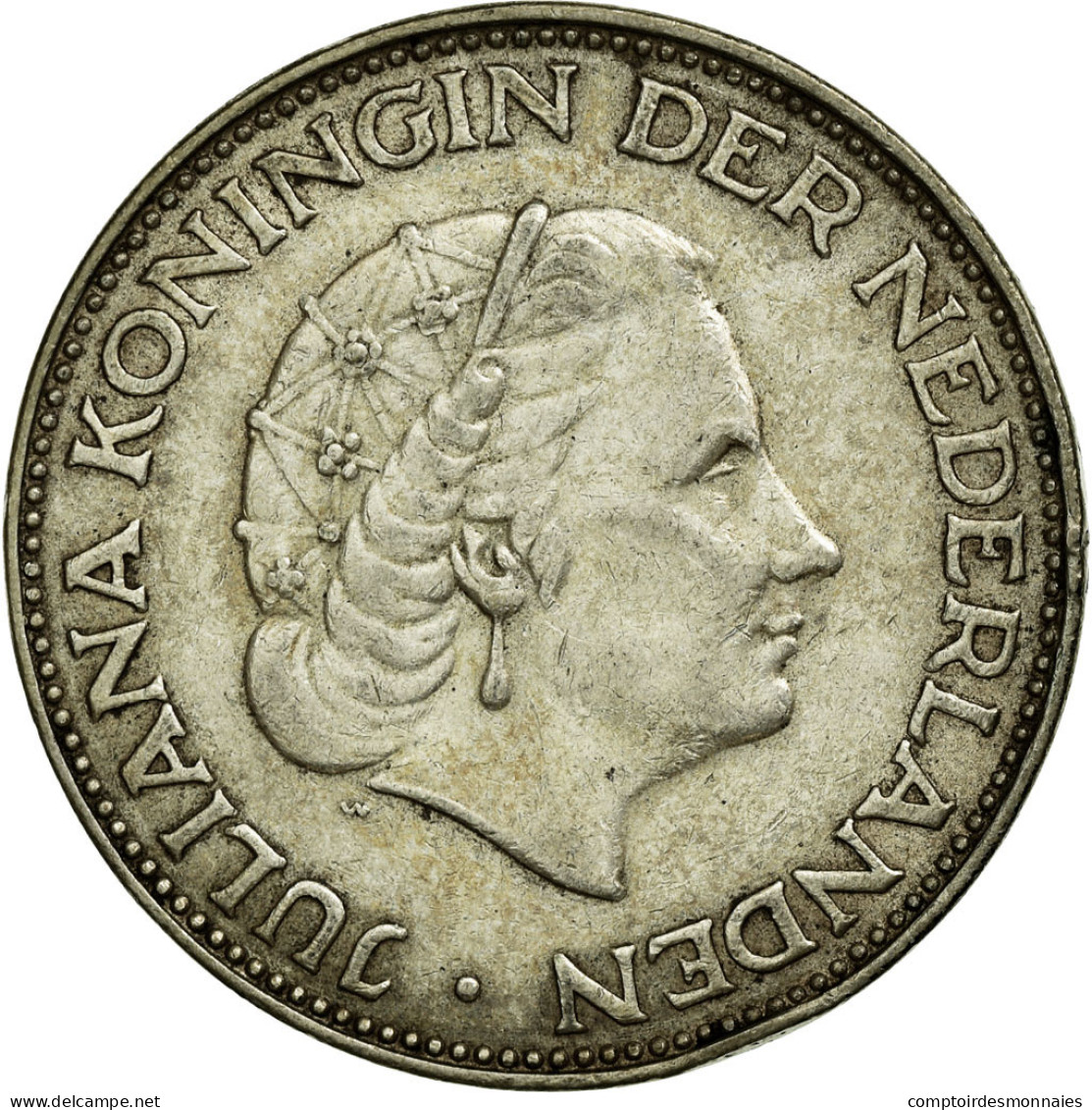 Monnaie, Pays-Bas, Juliana, 2-1/2 Gulden, 1962, TTB, Argent, KM:185 - 1948-1980 : Juliana