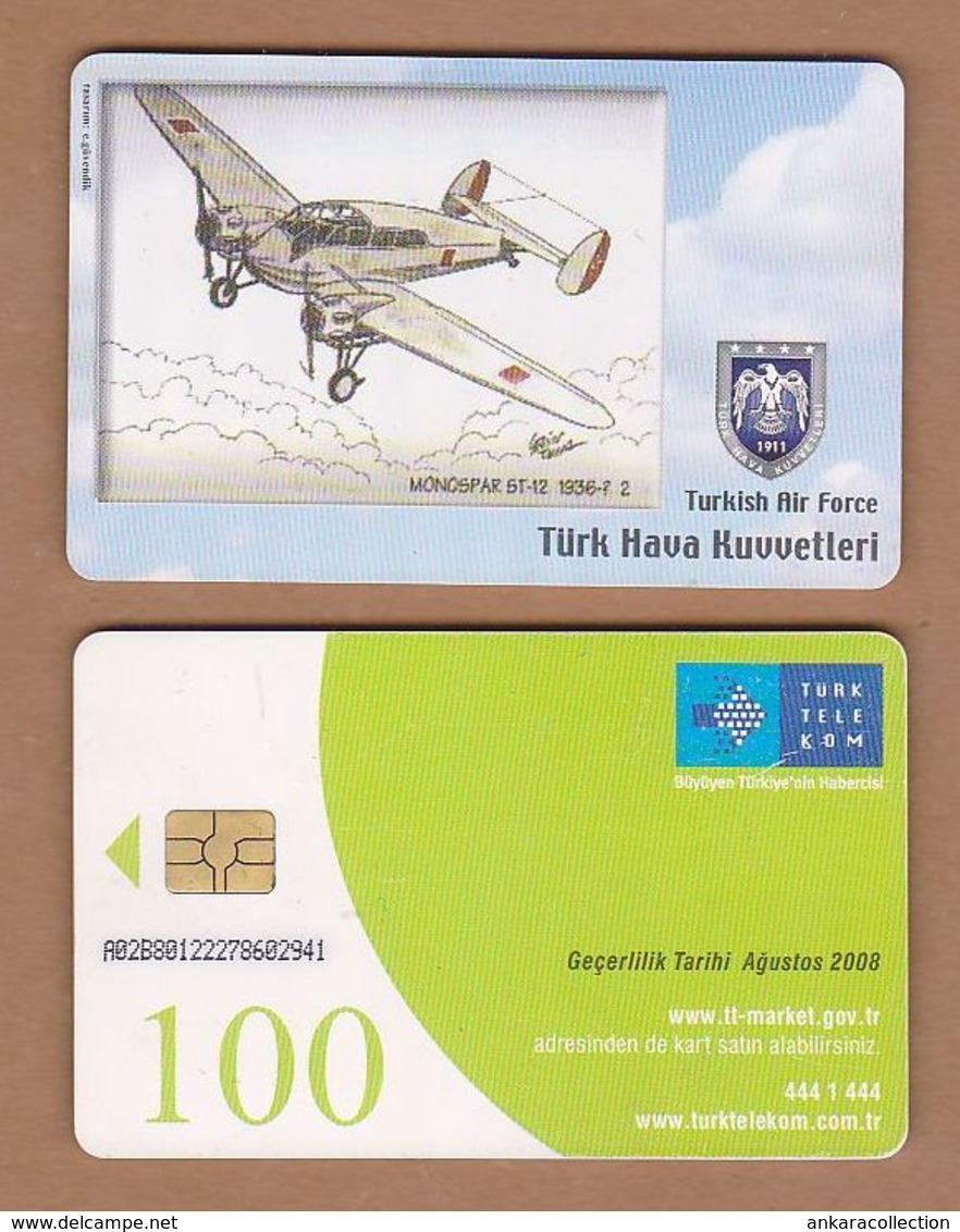 AC - TURK TELECOM PHONECARDS -  MONOSPAR ST - 12 1936 - ? 2  CREDITS: 100 DATE: 2006 - Avions