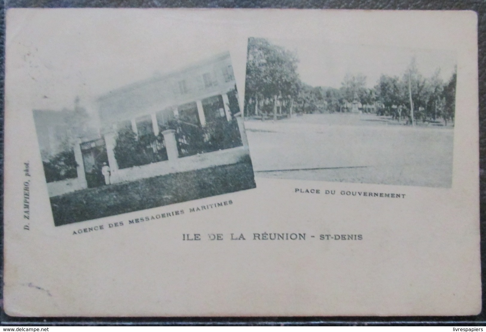 Reunion Ile Saint Denis Vue Messageries Et Gouvernement   Cpa Timbrée - Saint Denis