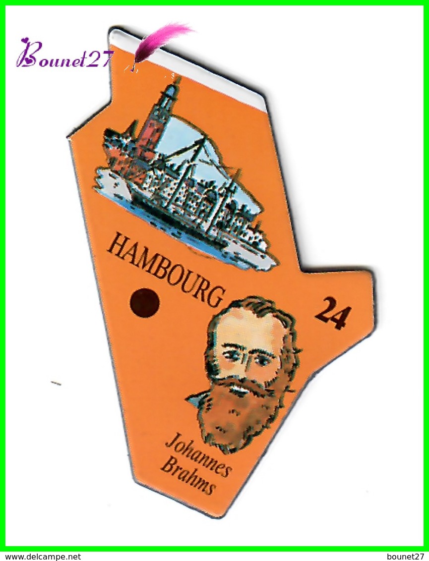 Magnet Le Gaulois Les Ville Du Monde N° 24 HAMBOURG Allemagne Johannes Brahms - Magnets