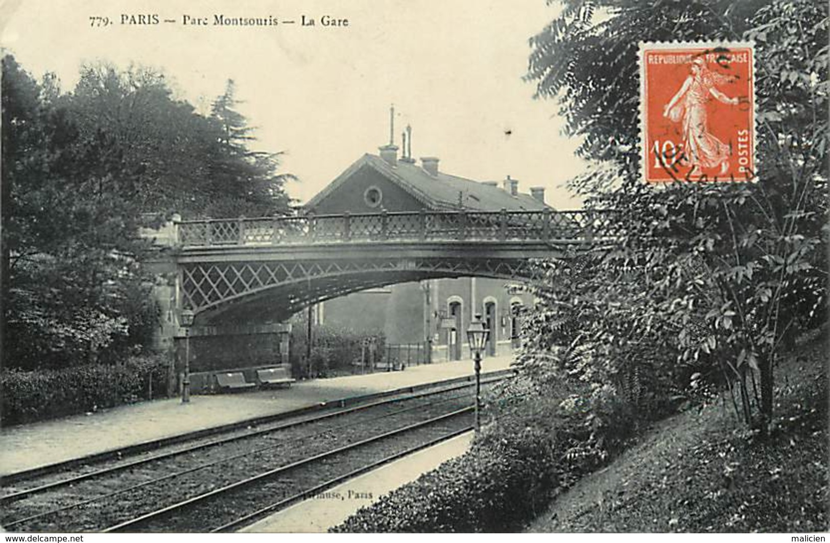 - Paris -ref-C726- Parc Montsouris - La Gare - Gares - Ligne De Chemin De Fer - Carte Bon Etat - - District 14