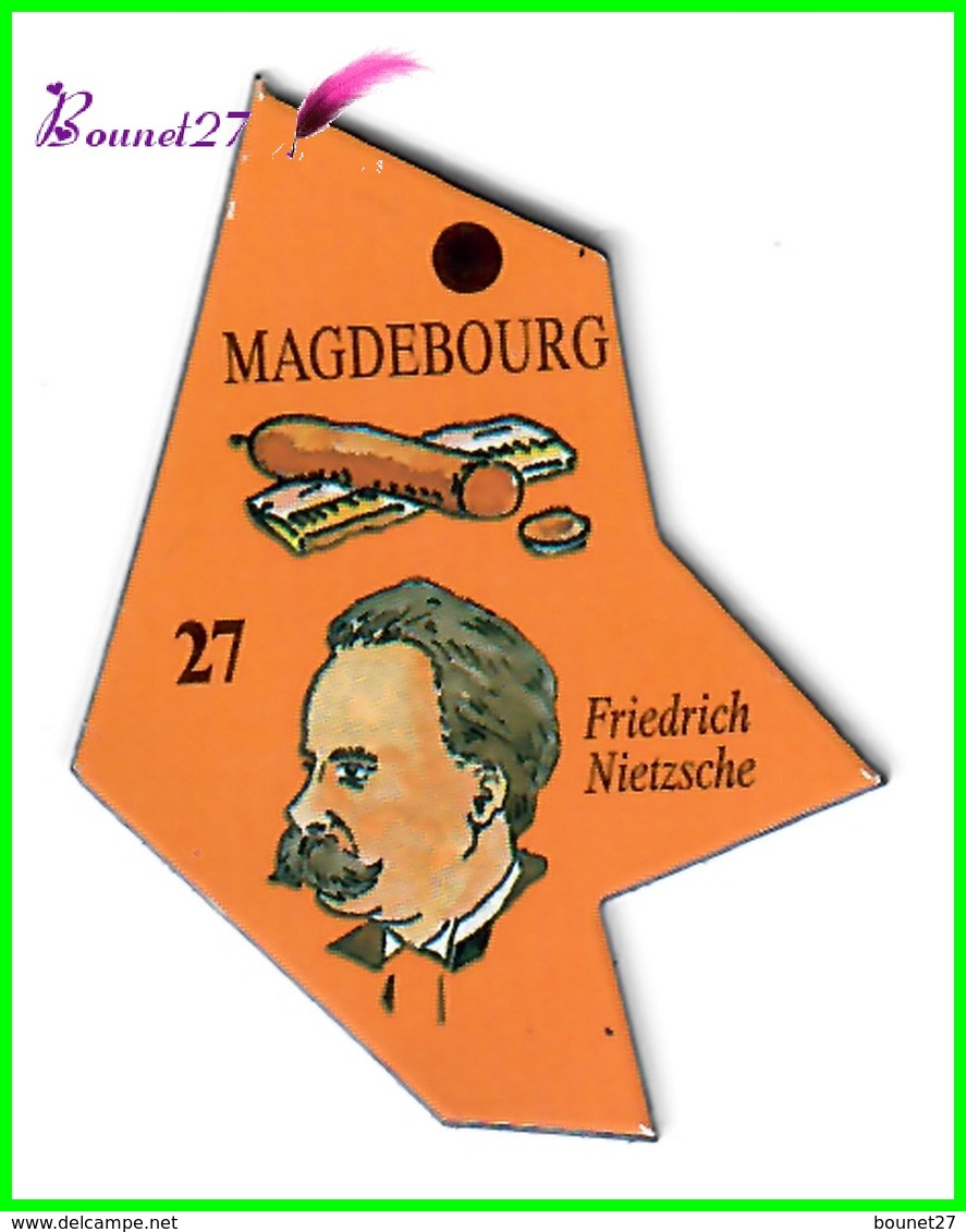 Magnet Le Gaulois Les Ville Du Monde N° 72 MAGDEBOURG Allemagne Friedricj Nietzsche - Magnets