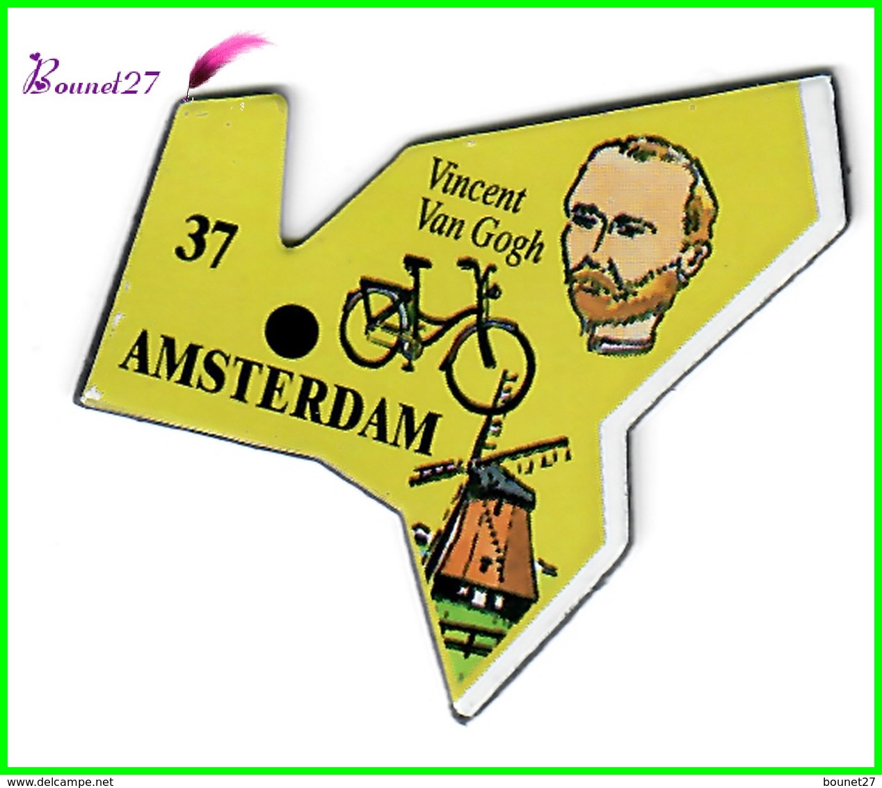 Magnet Le Gaulois Les Ville Du Monde N° 37 AMSTERDAM Pays Bas Hollande Vincent Van Gogh - Magnets