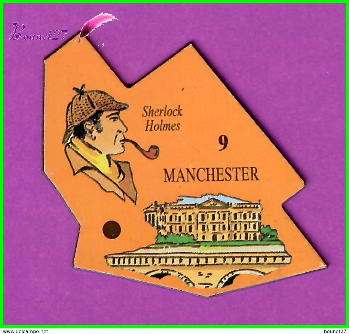 Magnet Le Gaulois Les Ville Du Monde N° 9 MANCHESTER Angleterre Sherlock Holmes - Magnets
