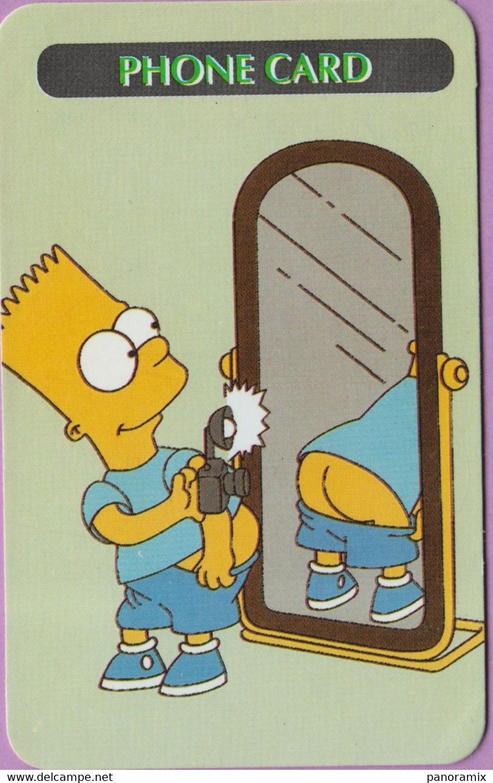 Telecarte °_ Italie-MCI - Bart Simpson - Photo Miroir- R/V 080 - Cartes GSM Prépayées & Recharges