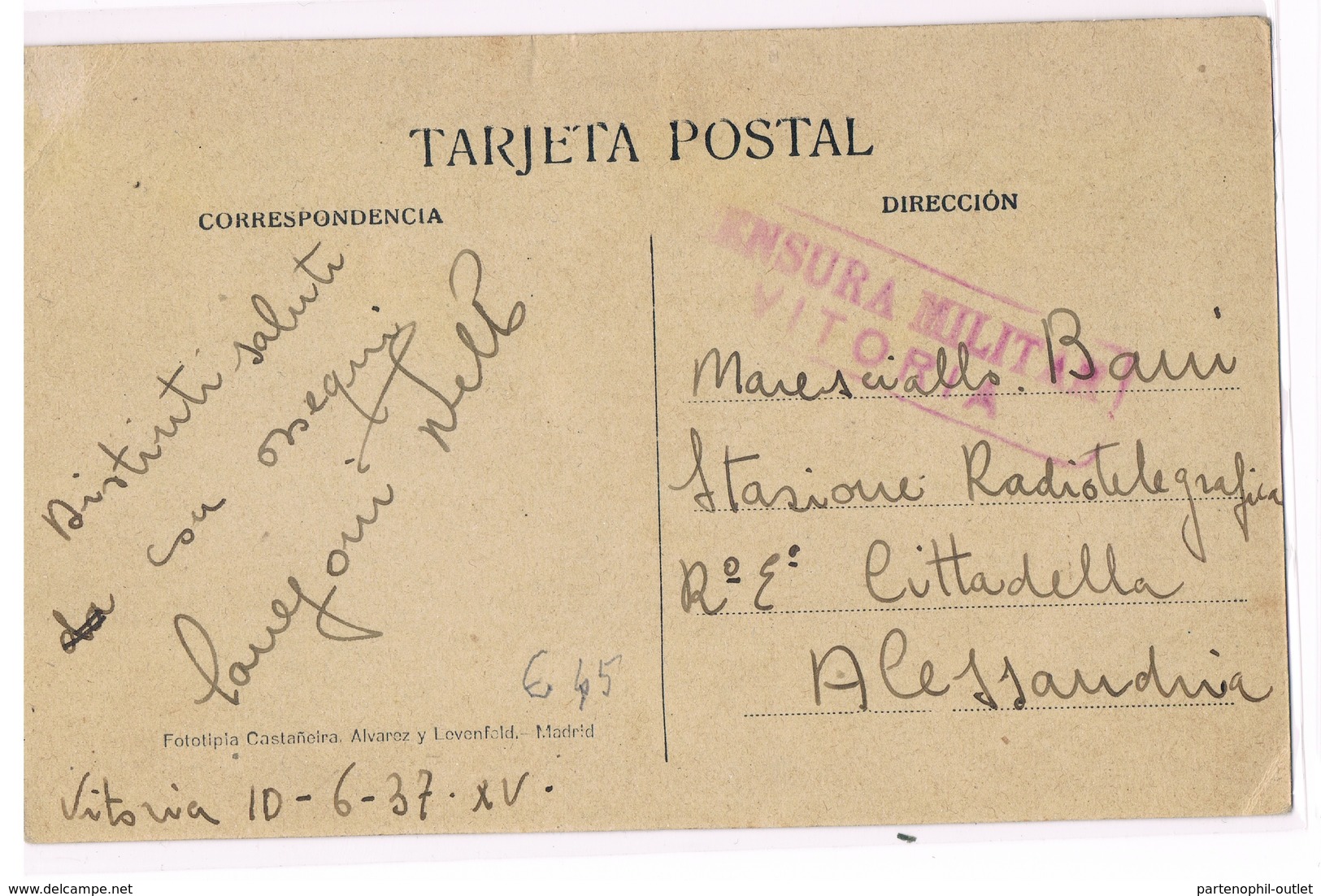 Cartolina - Postcard / Viaggiata - Sent / Vitoria – Cuartel De Alfonso XIII - Altri & Non Classificati