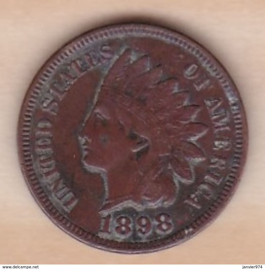 Etats-Unis . One Cent 1898 . Indian Head - 1859-1909: Indian Head