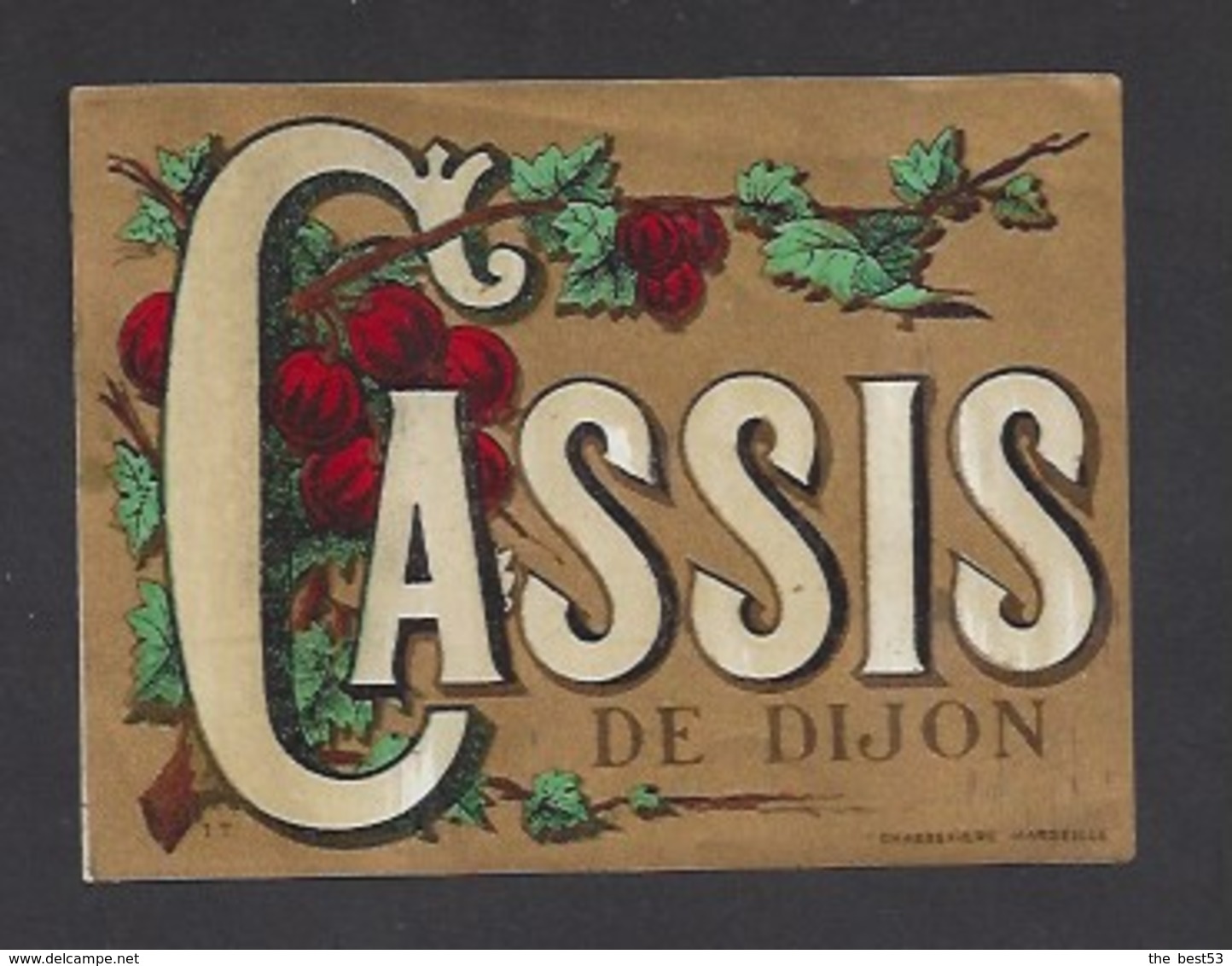 Etiquette De Cassis De Dijon - Autres & Non Classés