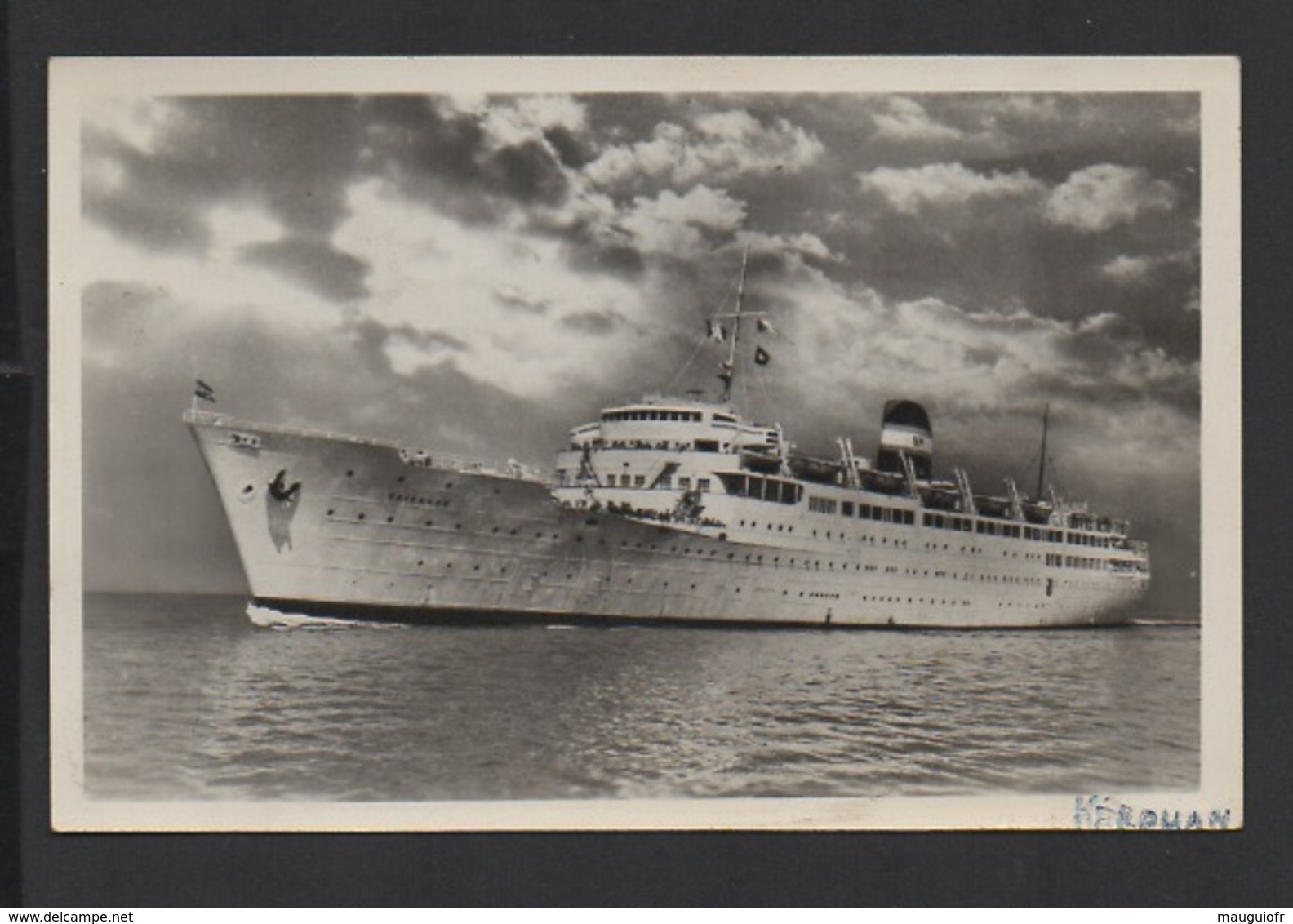 DF / BATEAUX / LE PAQUEBOT "KAIROUAN" DE LA C.N.M. EN MER - Paquebots