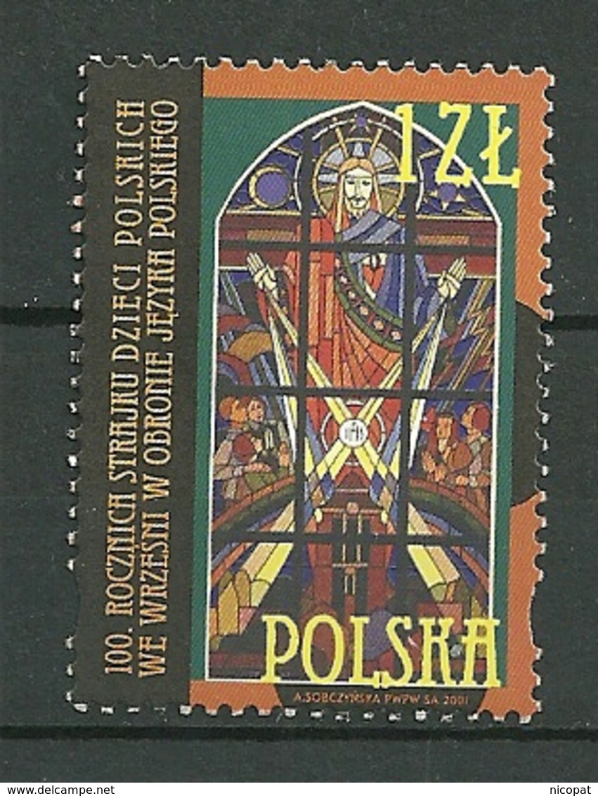 POLAND MNH ** 3659 Vitrail De L'église De Wrzessaia, Christ Bénissant Les Enfants - Neufs