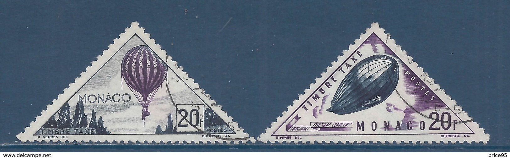 Monaco Taxe - YT N° 50 Et 51 - Oblitéré - 1953 - Strafport