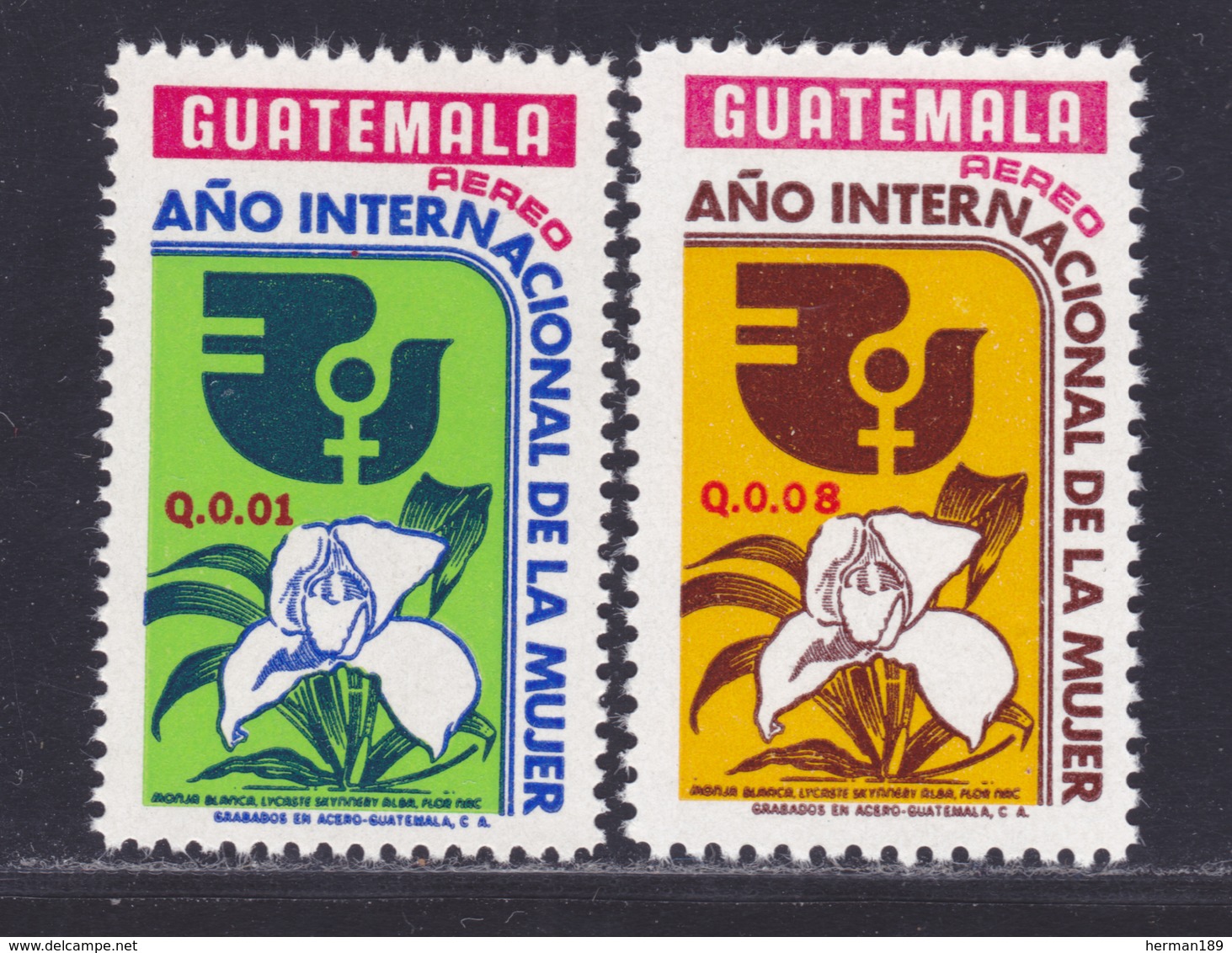 GUATEMALA AERIENS N°  567 & 568 ** MNH Neufs Sans Charnière, TB (D7889) Année Internationale De La Femme - 1975 - Guatemala