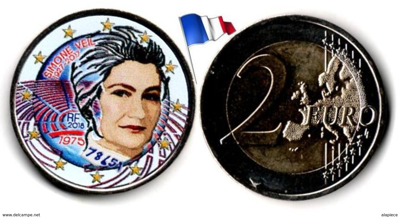 France - 2 Euro 2018 - (Simone Veil - Colorée) - France