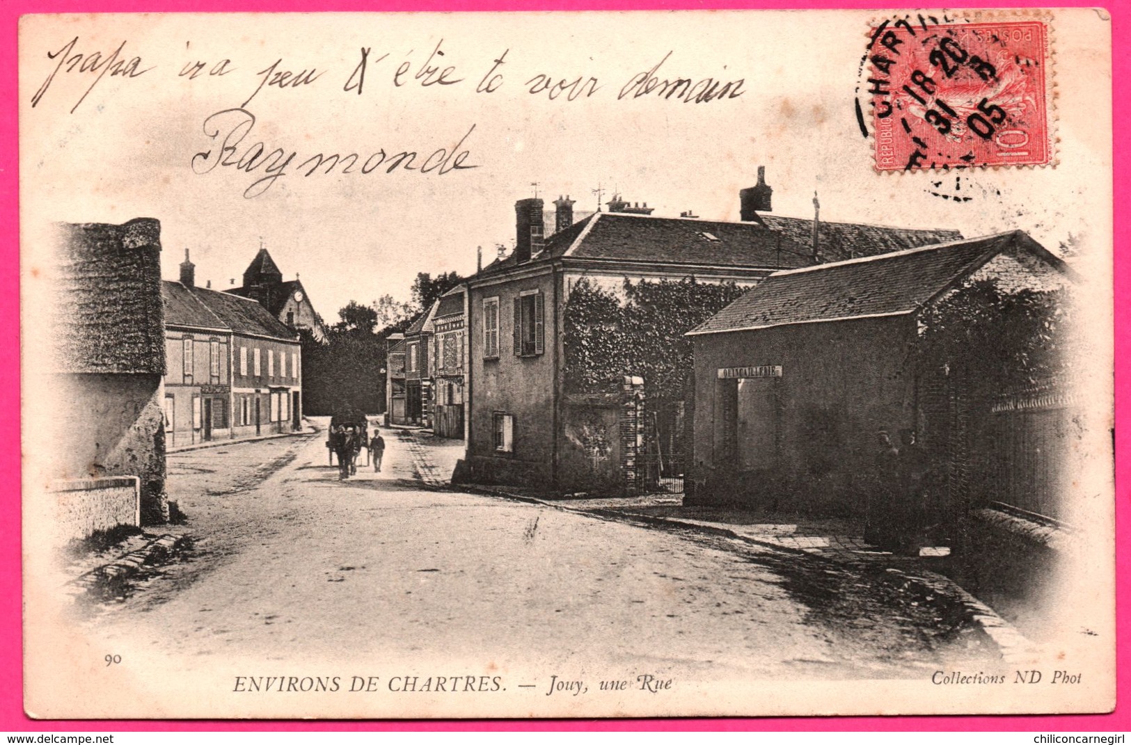 Jouy - Une Rue - Attelage - Calèche - Animée - ND PHOT - 1905 - Par TREON - Other & Unclassified