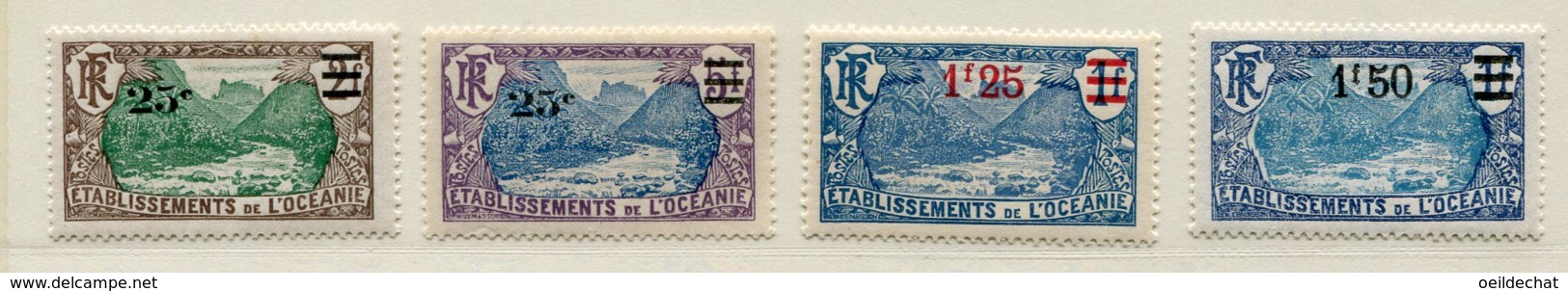 10336  OCEANIE  N°61/4**     Timbres De  1913-15 Avec Nouvelle Valeur En Surcharge  1924-27  TB/TTB - Neufs