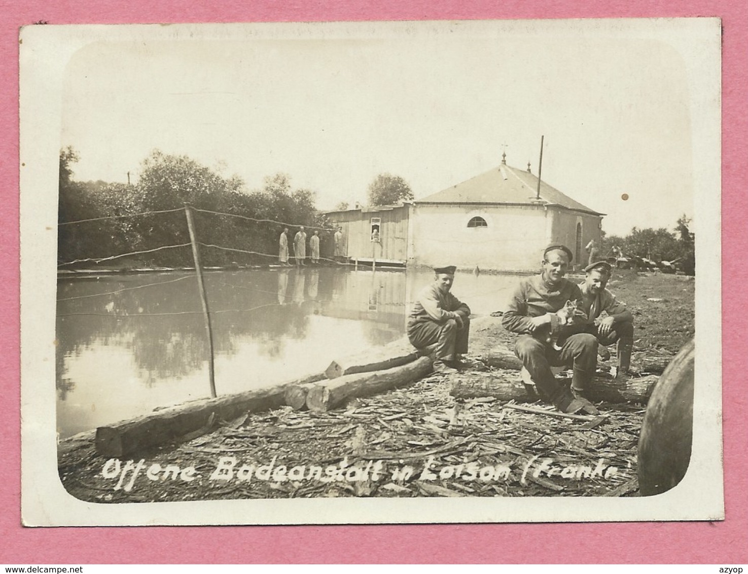 55 - LOISON - Carte Photo Militaire Allemande - Offene Badeanstalt - Bains Militaires - Soldats Allemands - Guerre 14/18 - Autres & Non Classés