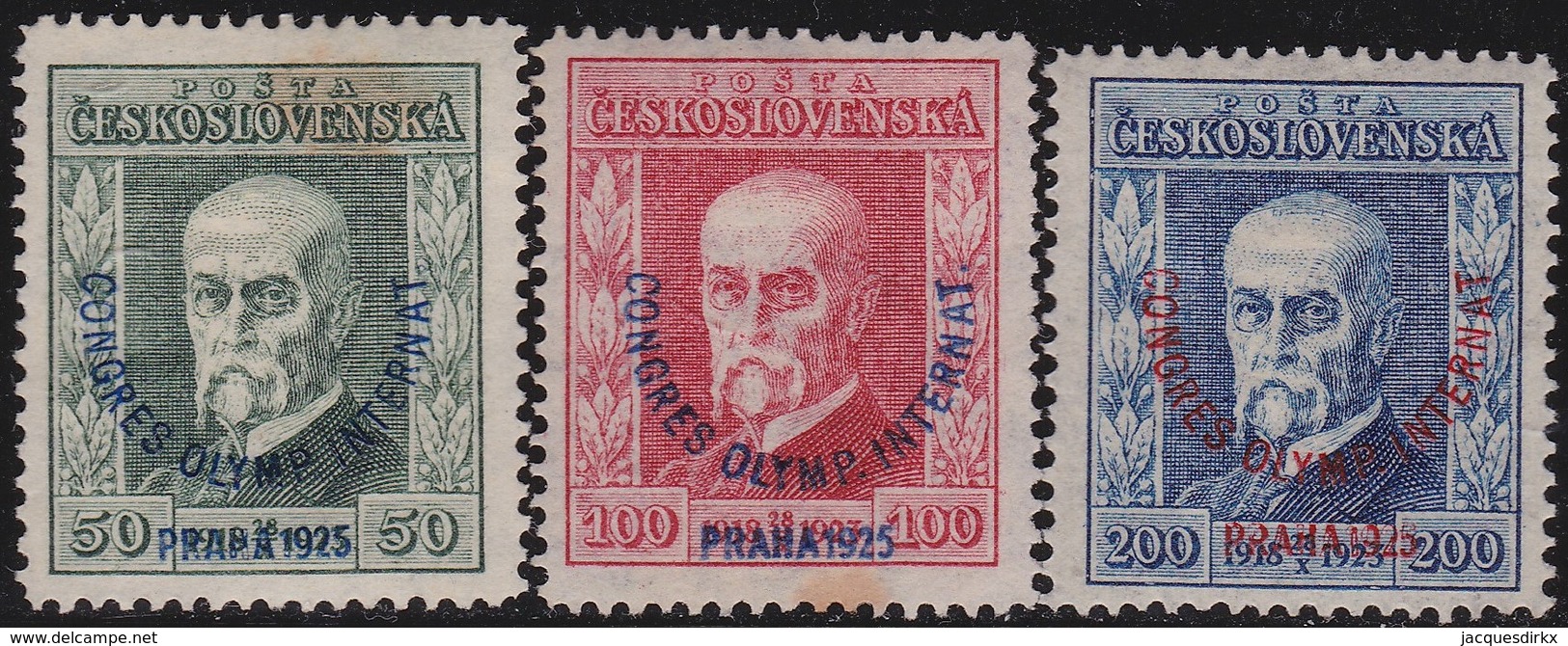 Tsjechoslowakije    .       Yvert  203/205     .      *       .        Ongebruikt Met Plakker  .   /   .   Mint Hinged - Unused Stamps