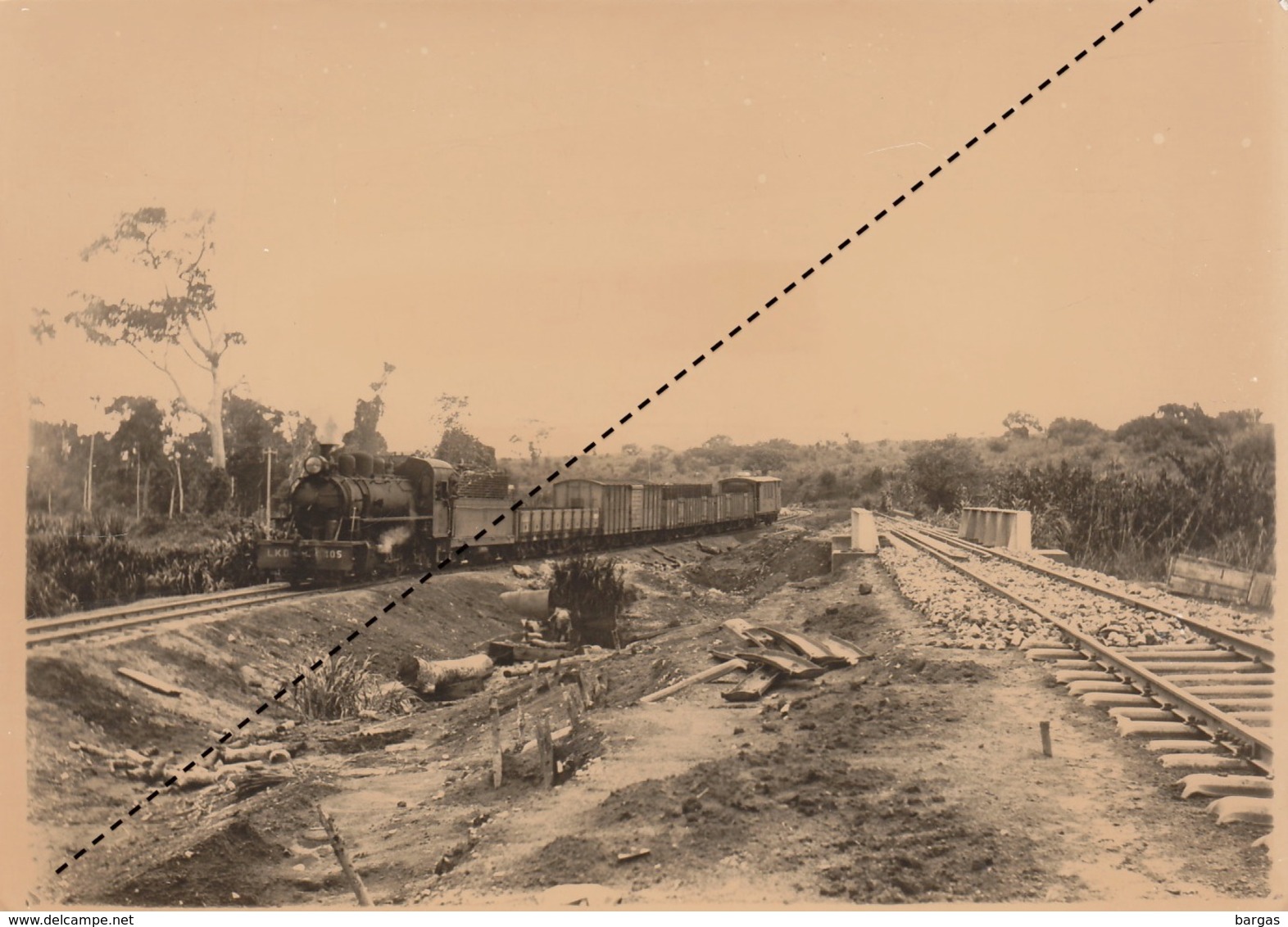 Photo Congo Afrique Chemins De Fer Train Pont De La Mukusnnie KM474 - Afrika