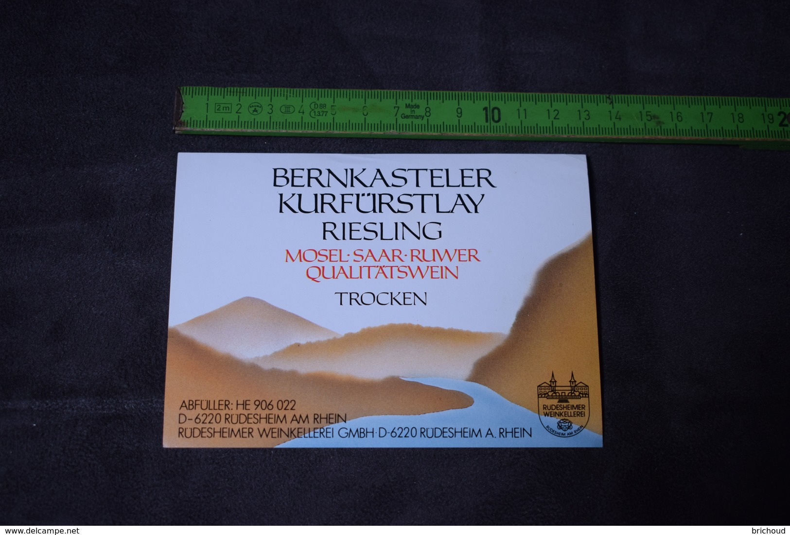 Bernkasteler Krufürstlay Mosel Montagnes Rivière Allemagne Germany - Riesling