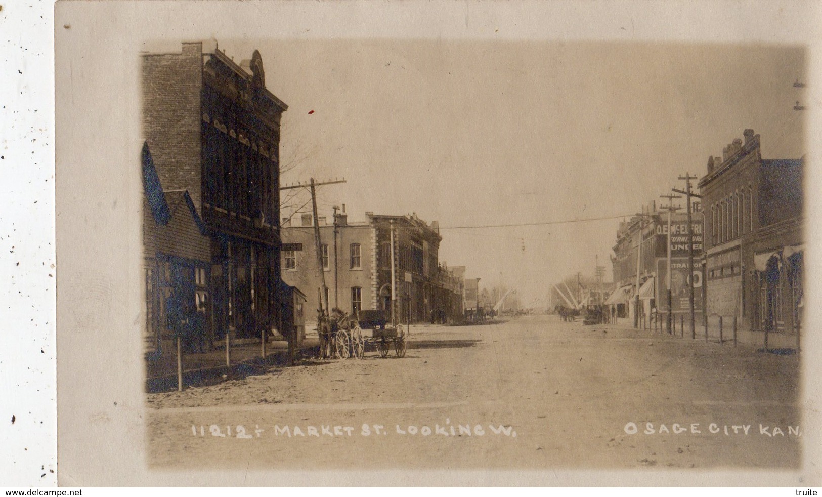 MARKET ST. LOOKING W ,  OSAGE CITY (CARTE PHOTO ) - Autres & Non Classés