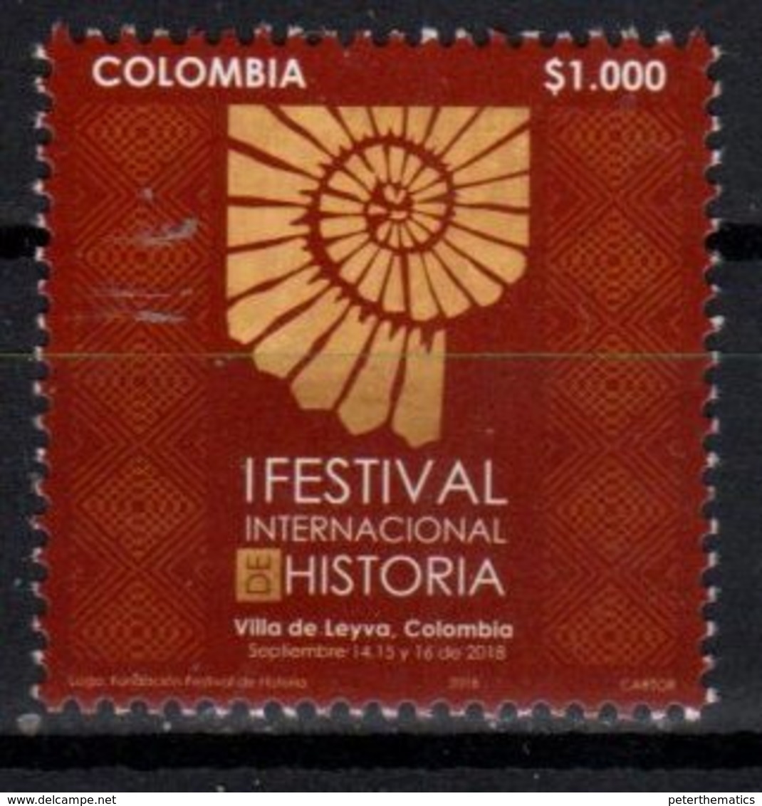 COLOMBIA, 2018, MNH, INTERNATIONAL HISTORY FESTIVAL, 1v - Altri & Non Classificati