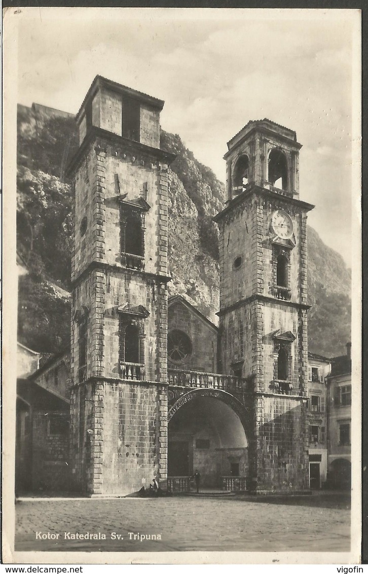 KOTOR CATTARO KATEDRALA SV. TRIPUNA CRNA GORA  MONTENGRO, PC, Uncirculated - Montenegro