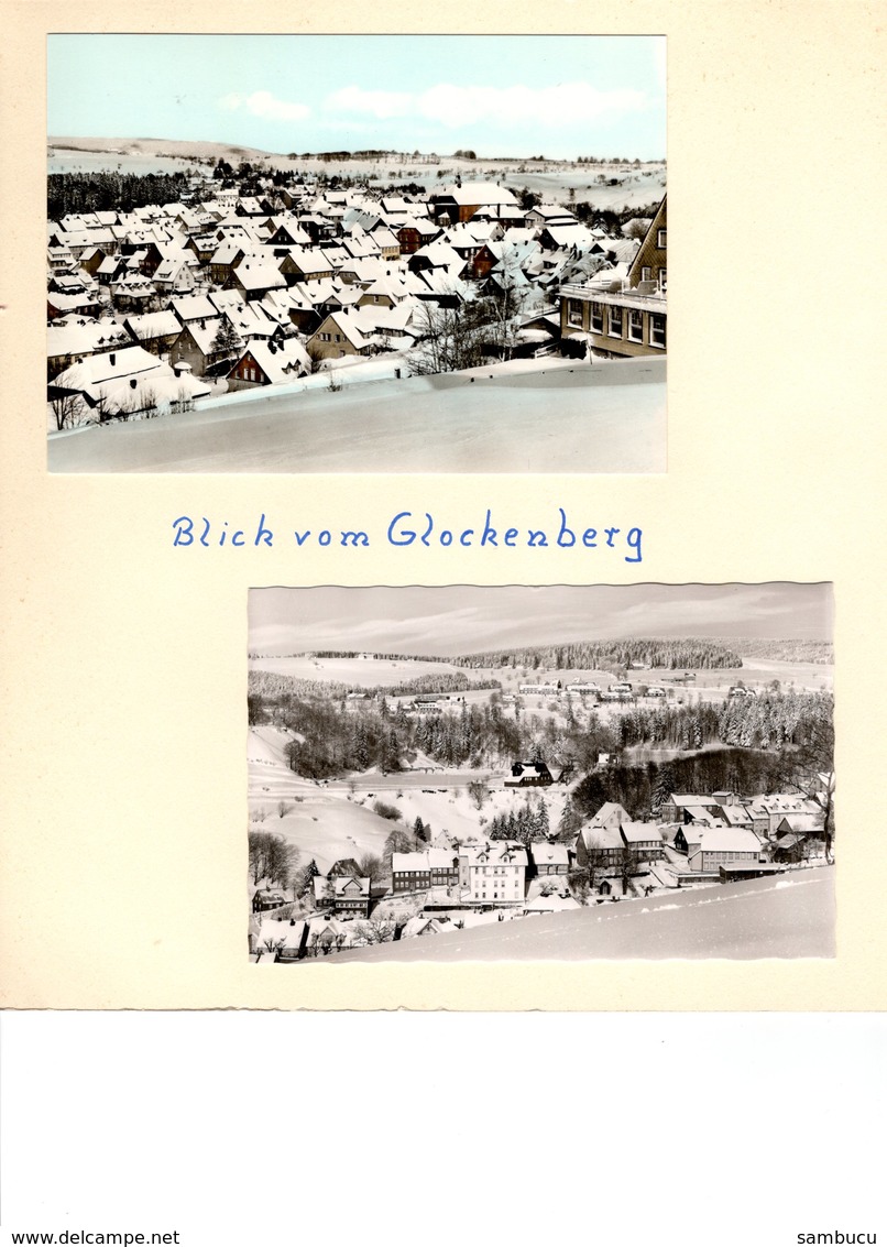 Urlaub ANDREASBERG im Oberharz 1966 - 4 Albumseiten mit Reiseansichten Prospekte AK's Rechnung Liftkarte Foto