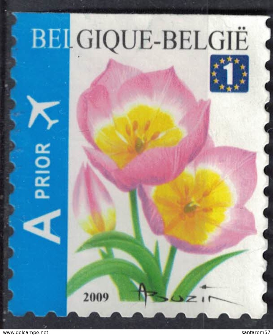 Belgique 2009 Sans Gomme D'origine Used Fleurs Tulipe Tulip Bakeri - Neufs