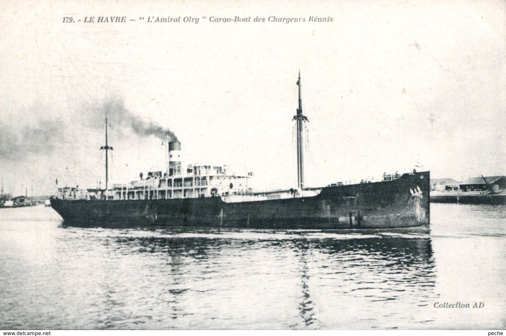 N°68078 -cpa Le Havre -"l'Amiral Olry" " Cargo Boat - Commerce