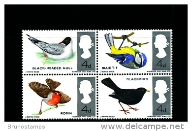 GREAT BRITAIN - 1966  BIRDS  BLOCK  MINT NH - Nuovi