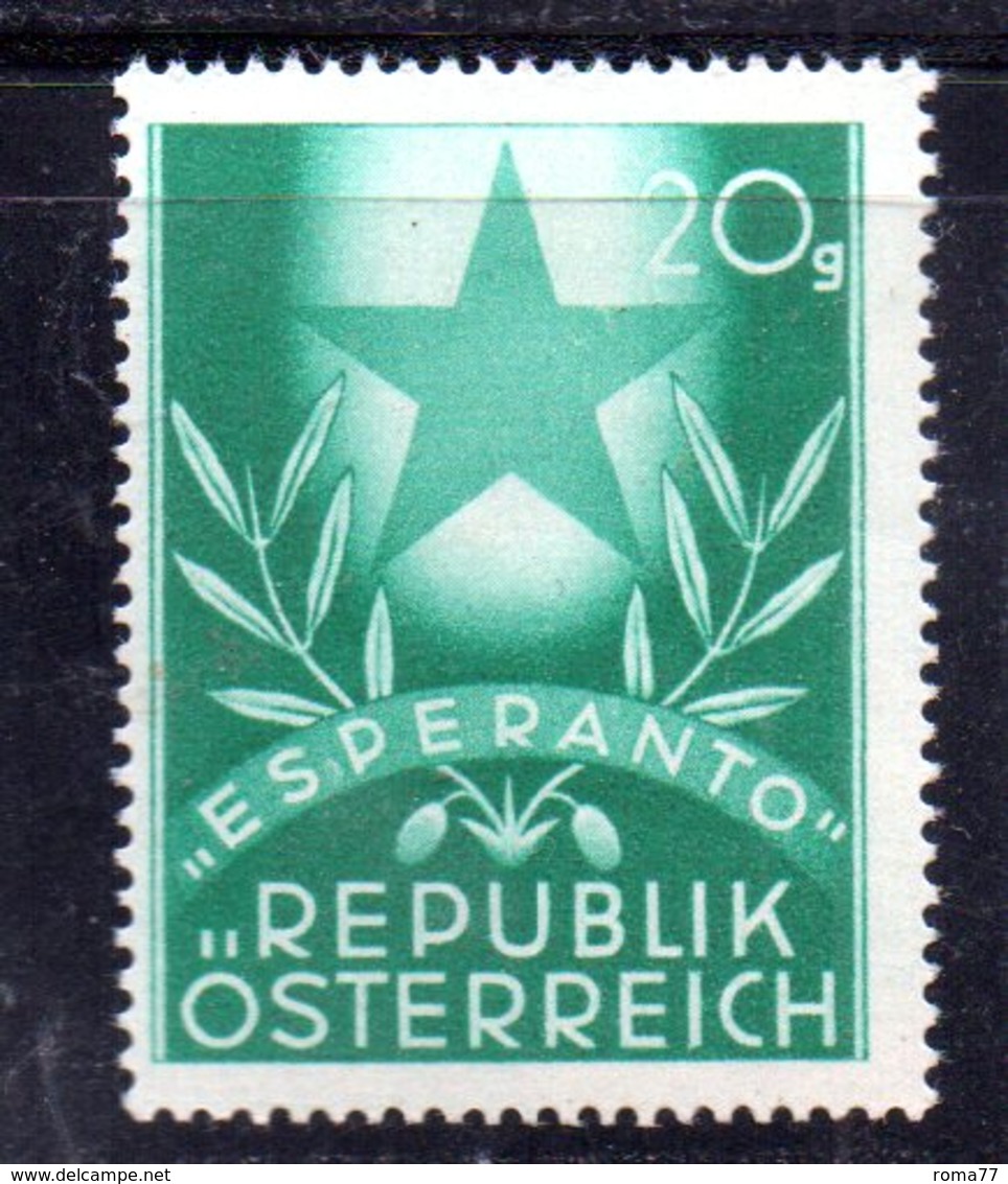 W572 - AUSTRIA 1949 , Unificato N. 770  ***  MNH  .  ESPERANTO - Nuovi